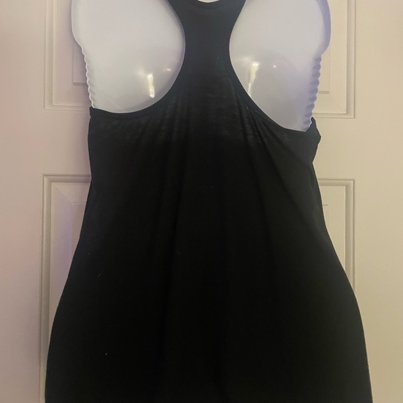 🩷 3/$18 old navy active racerback workout shirt Women's Black Tank Top - Picture 3 of 4